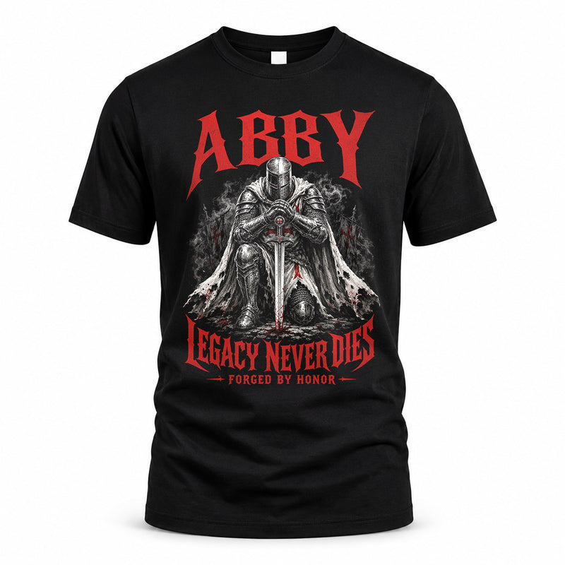 ABBY HS90-K04-109 - NAME Legacy Never Dies Forged By Honor Personalized Knight