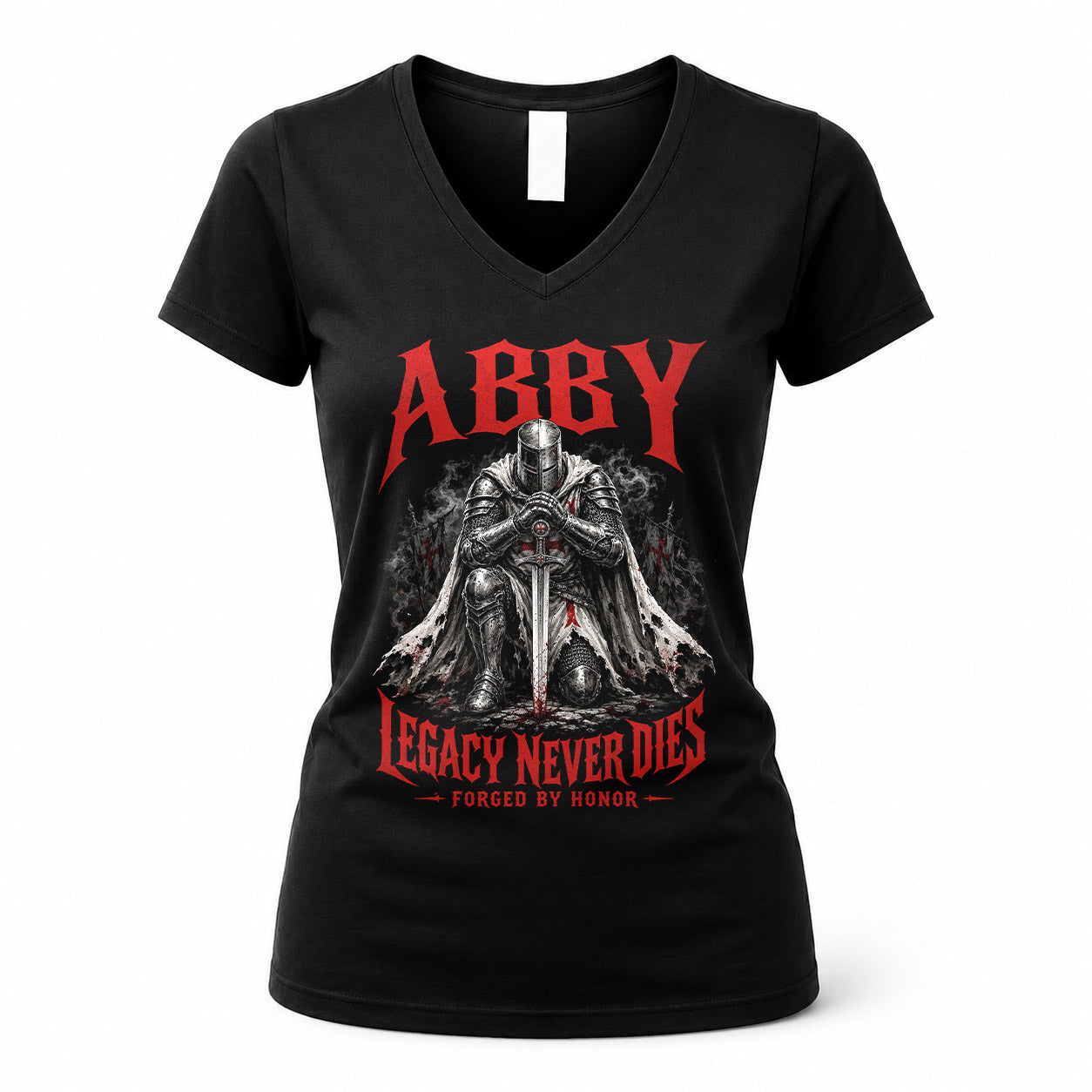 ABBY HS90-K04-109 - NAME Legacy Never Dies Forged By Honor Personalized Knight