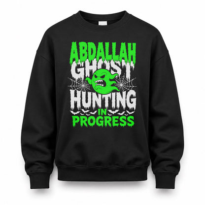 ABDALLAH HW22-K06-109 - NAME Ghost Hunting In Progress Personalized Halloween Shirt