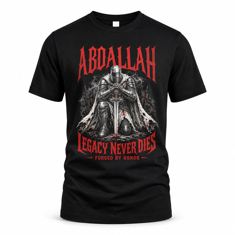 ABDALLAH HS90-K04-109 - NAME Legacy Never Dies Forged By Honor Personalized Knight
