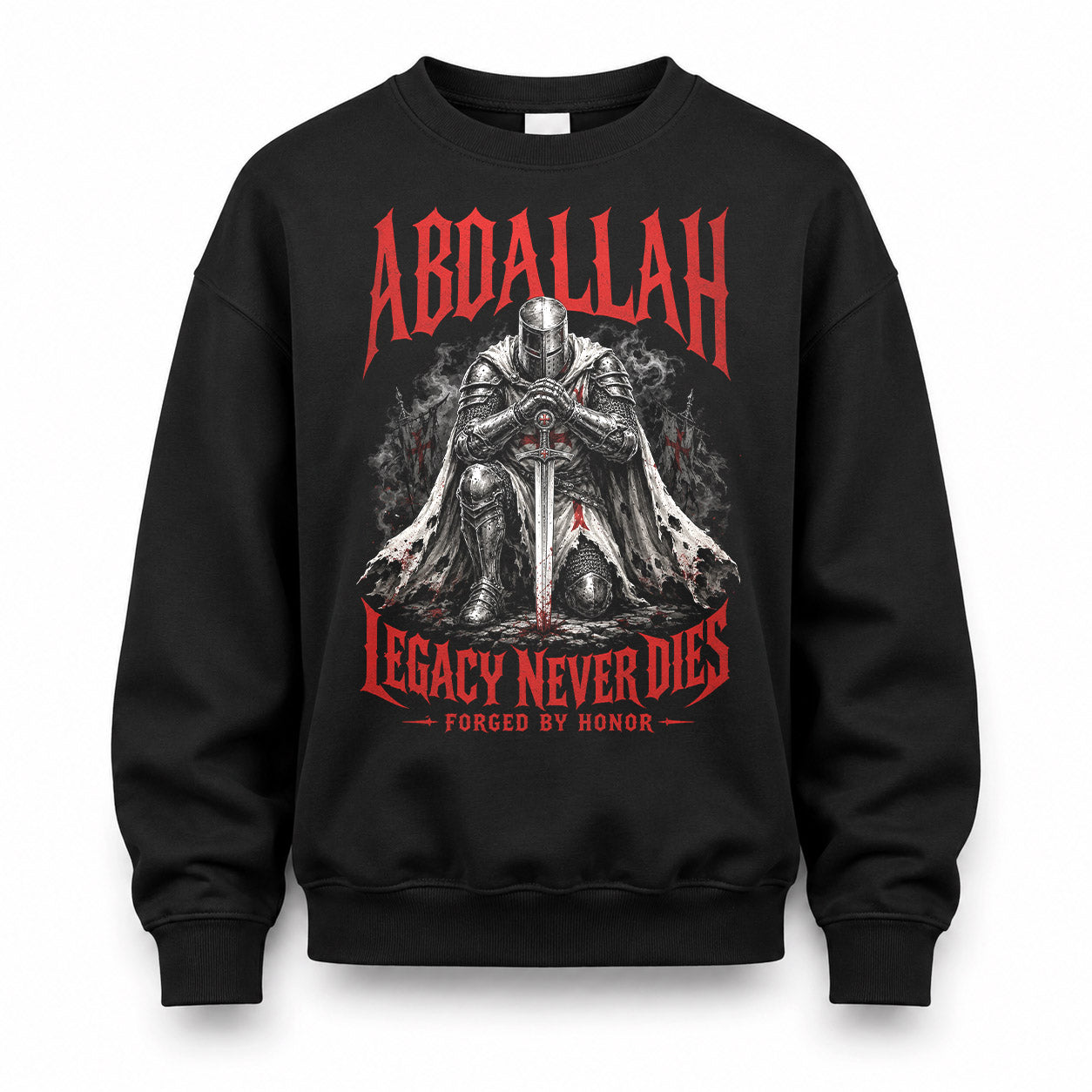 ABDALLAH HS90-K04-109 - NAME Legacy Never Dies Forged By Honor Personalized Knight