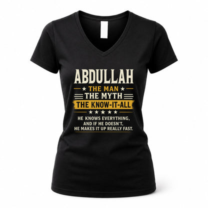 ABDULLAH TM90-K04-125 - NAME Legendary Know-It-All Personalized Funny Shirt