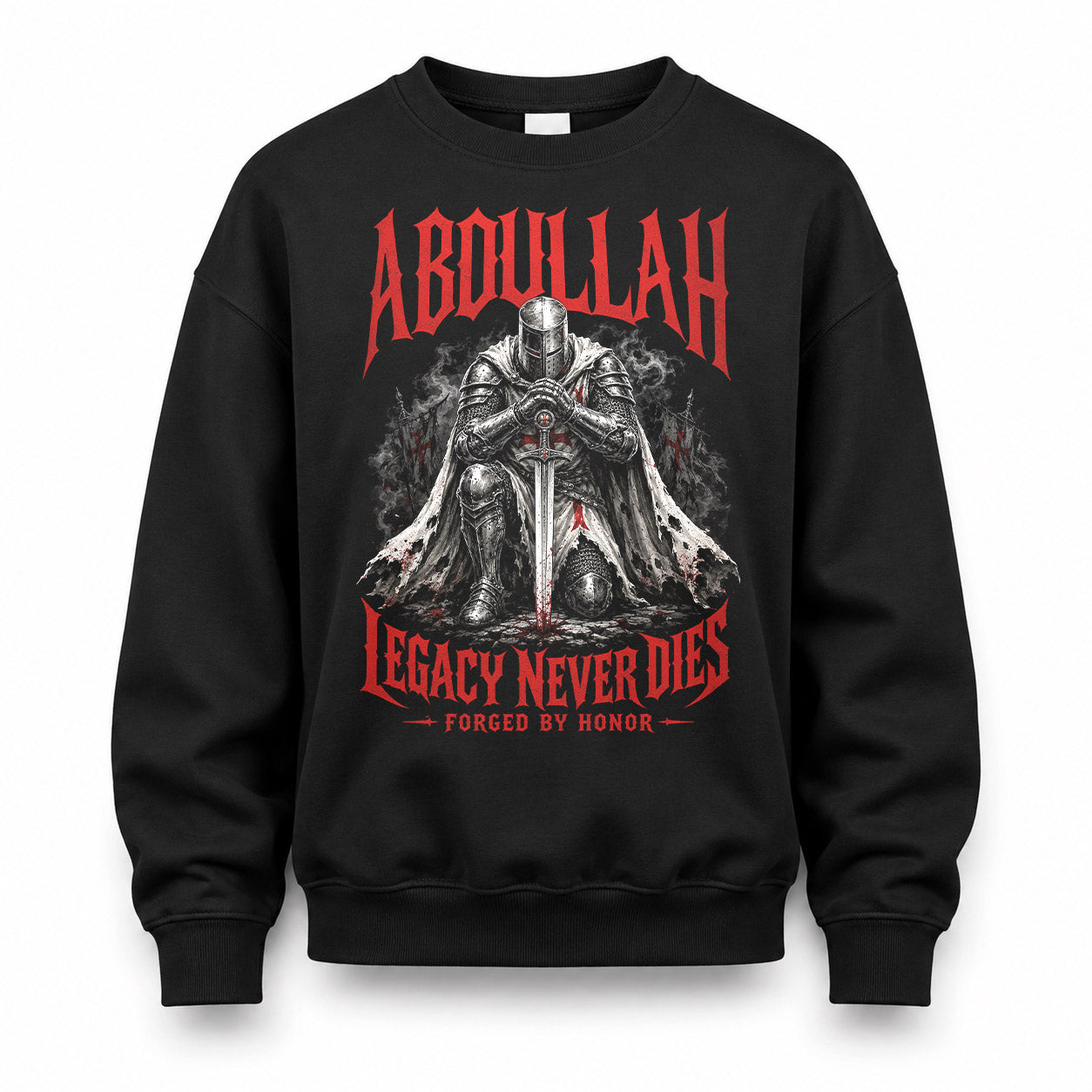 ABDULLAH HS90-K04-109 - NAME Legacy Never Dies Forged By Honor Personalized Knight