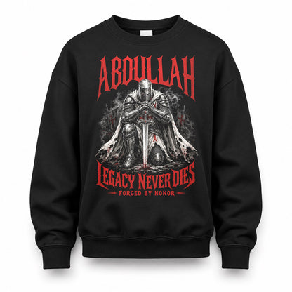 ABDULLAH HS90-K04-109 - NAME Legacy Never Dies Forged By Honor Personalized Knight