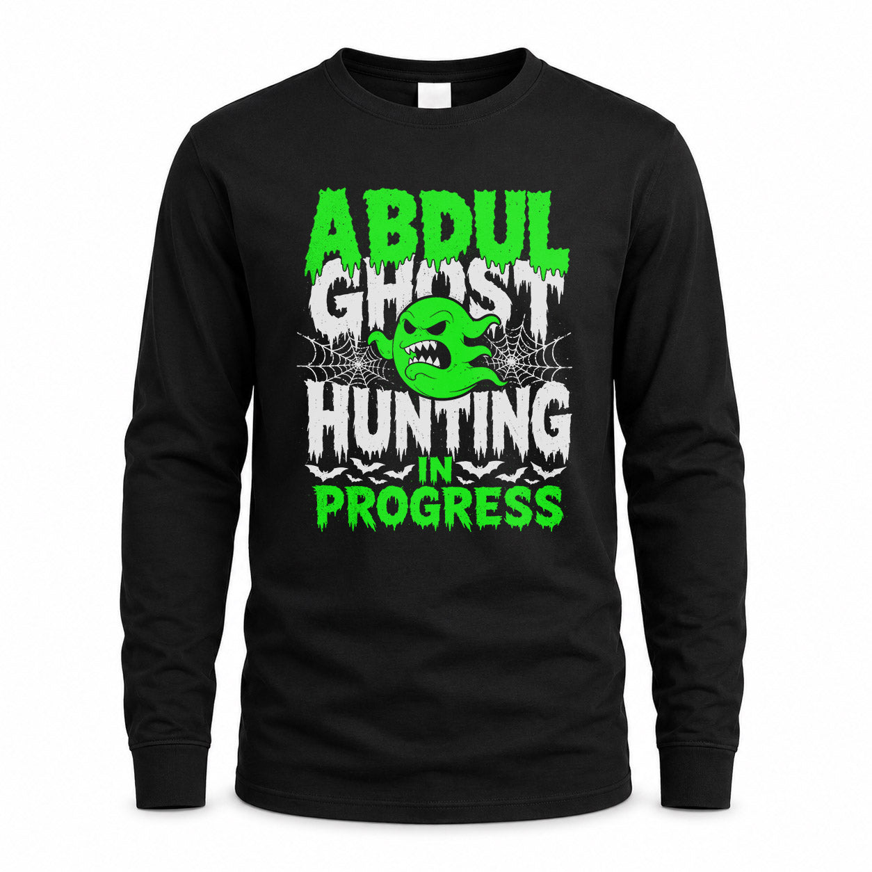 ABDUL HW22-K06-109 - NAME Ghost Hunting In Progress Personalized Halloween Shirt
