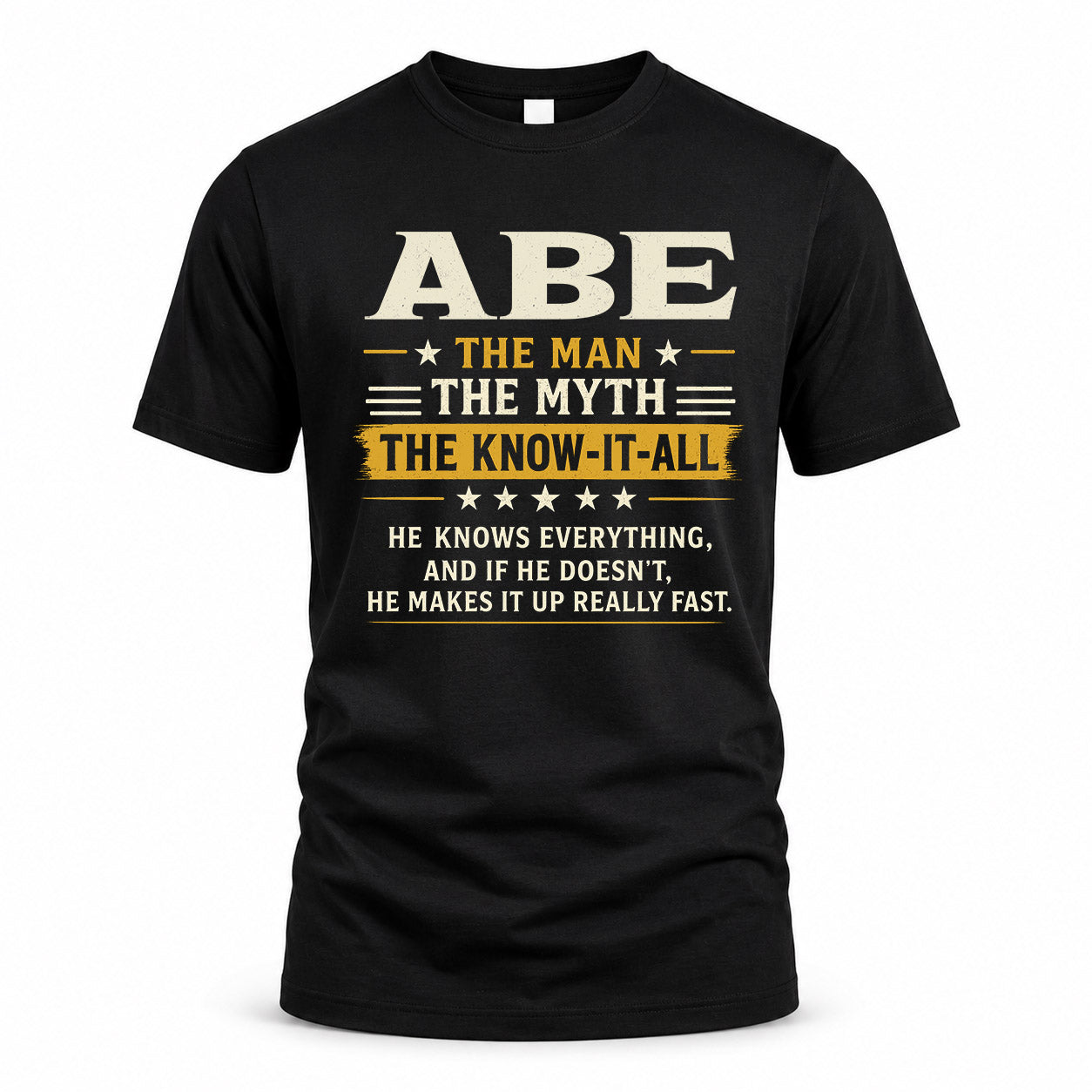ABE TM90-K04-125 - NAME Legendary Know-It-All Personalized Funny Shirt