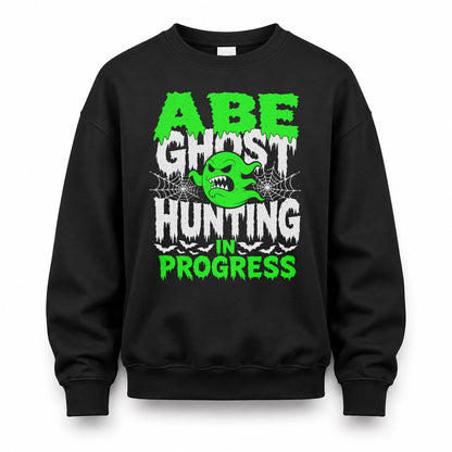 ABE HW22-K06-109 - NAME Ghost Hunting In Progress Personalized Halloween Shirt