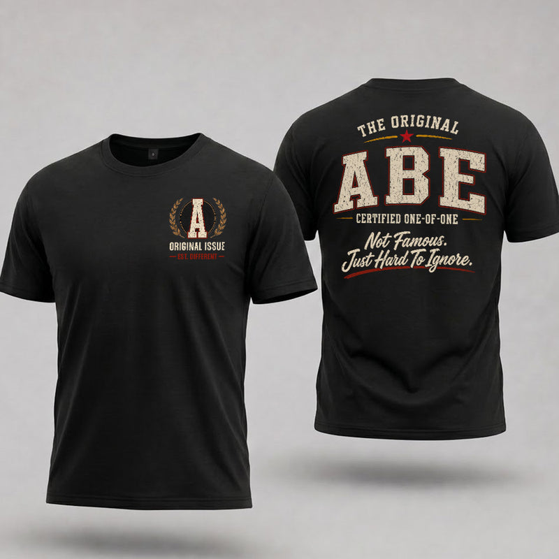 ABE W68-F2-168 – Personalized Original Issue Apparel “The Original NAME Certified One-of-One"