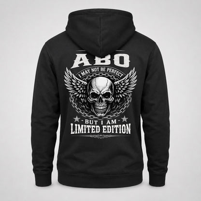 ABO P01-K24-229 – Personalized Skull Graphic Apparel “I Am NAME I May Not Be Perfect But I Am Limited Edition”