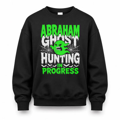 ABRAHAM HW22-K06-109 - NAME Ghost Hunting In Progress Personalized Halloween Shirt