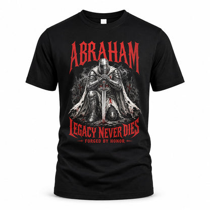 ABRAHAM HS90-K04-109 - NAME Legacy Never Dies Forged By Honor Personalized Knight