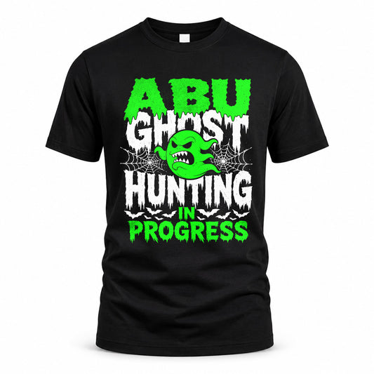ABU HW22-K06-109 - NAME Ghost Hunting In Progress Personalized Halloween Shirt