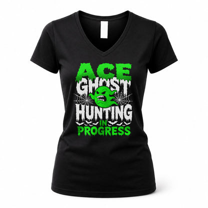 ACE HW22-K06-109 - NAME Ghost Hunting In Progress Personalized Halloween Shirt