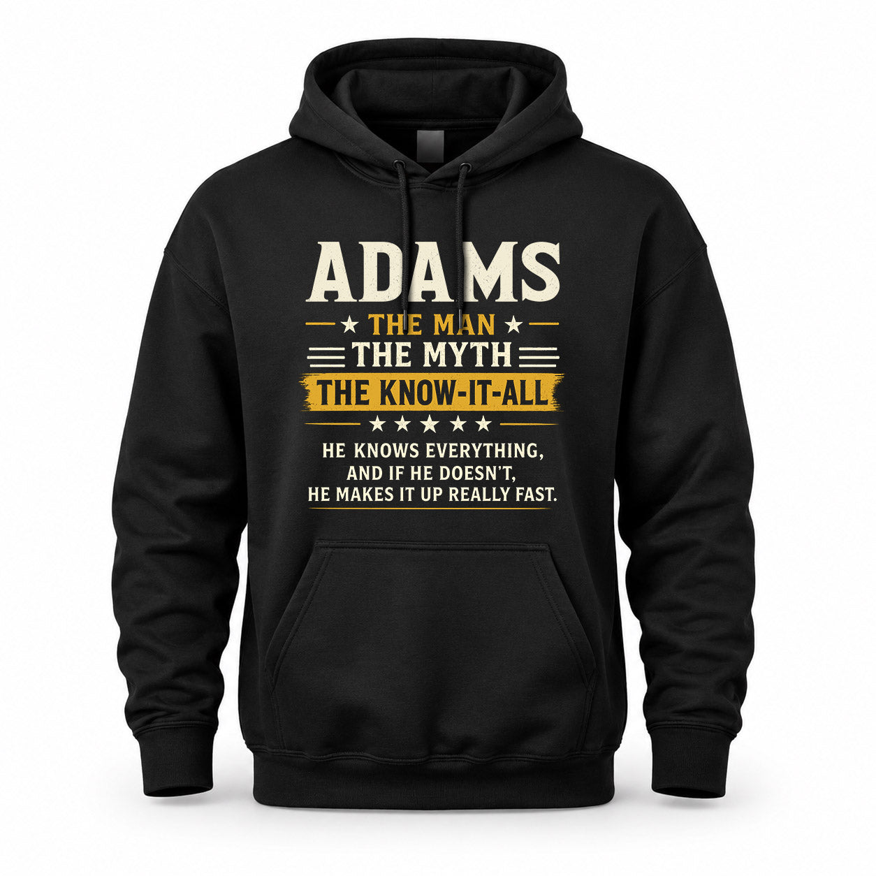 ADAMS TM90-K04-125 - NAME Legendary Know-It-All Personalized Funny Shirt