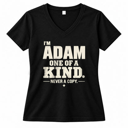 ADAM P6-K4-228 Personalized Funny Quote Apparel “I’m NAME – One of a Kind, Never a Copy”