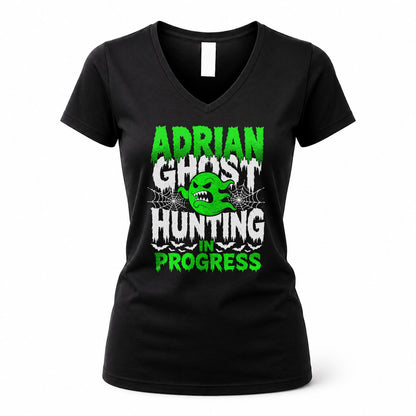 ADRIAN HW22-K06-109 - NAME Ghost Hunting In Progress Personalized Halloween Shirt