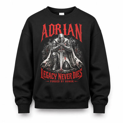 ADRIAN HS90-K04-109 - NAME Legacy Never Dies Forged By Honor Personalized Knight