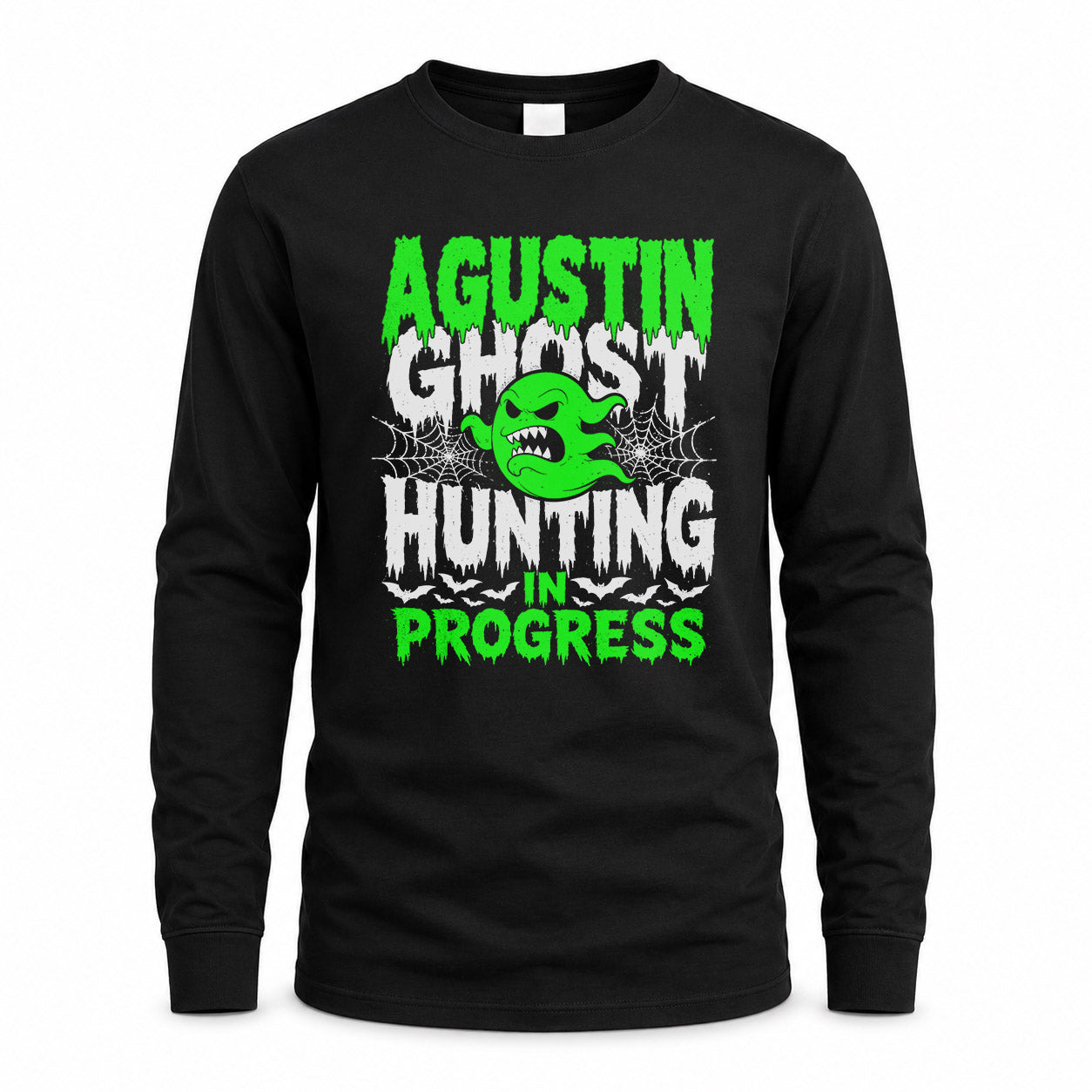 AGUSTIN HW22-K06-109 - NAME Ghost Hunting In Progress Personalized Halloween Shirt
