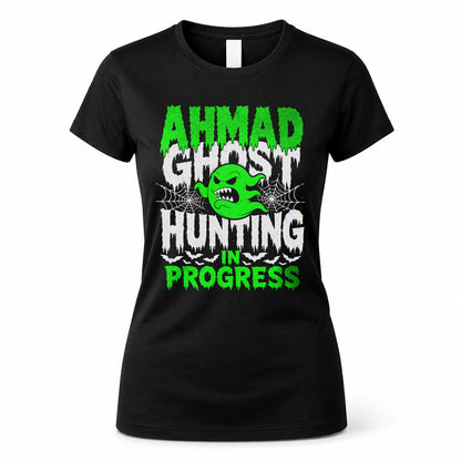 AHMAD HW22-K06-109 - NAME Ghost Hunting In Progress Personalized Halloween Shirt