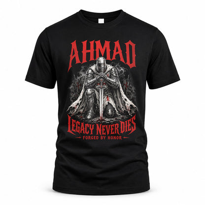 AHMAD HS90-K04-109 - NAME Legacy Never Dies Forged By Honor Personalized Knight
