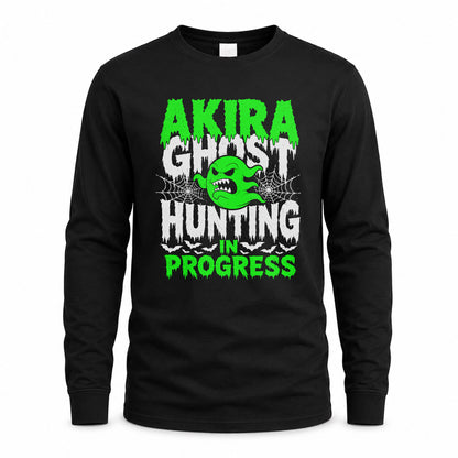 AKIRA HW22-K06-109 - NAME Ghost Hunting In Progress Personalized Halloween Shirt
