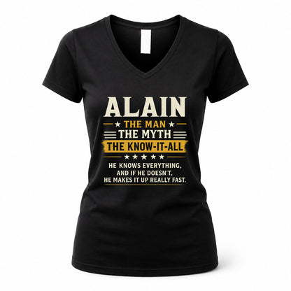 ALAIN TM90-K04-125 - NAME Legendary Know-It-All Personalized Funny Shirt