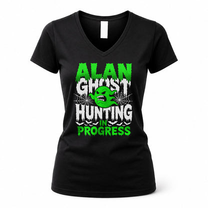 ALAN HW22-K06-109 - NAME Ghost Hunting In Progress Personalized Halloween Shirt