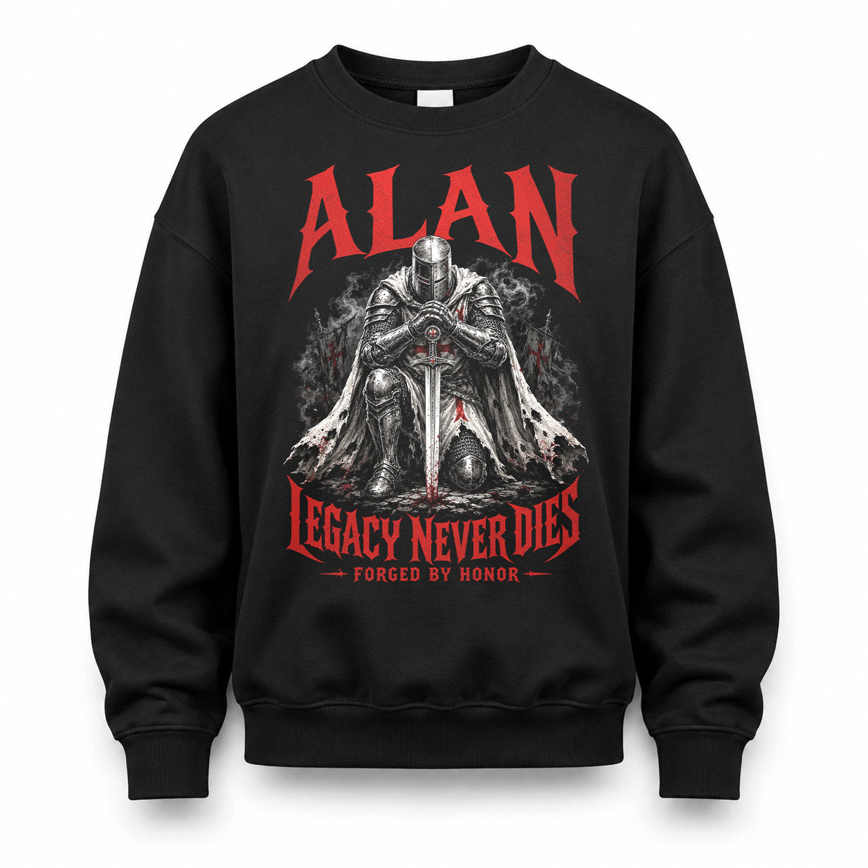 ALAN HS90-K04-109 - NAME Legacy Never Dies Forged By Honor Personalized Knight