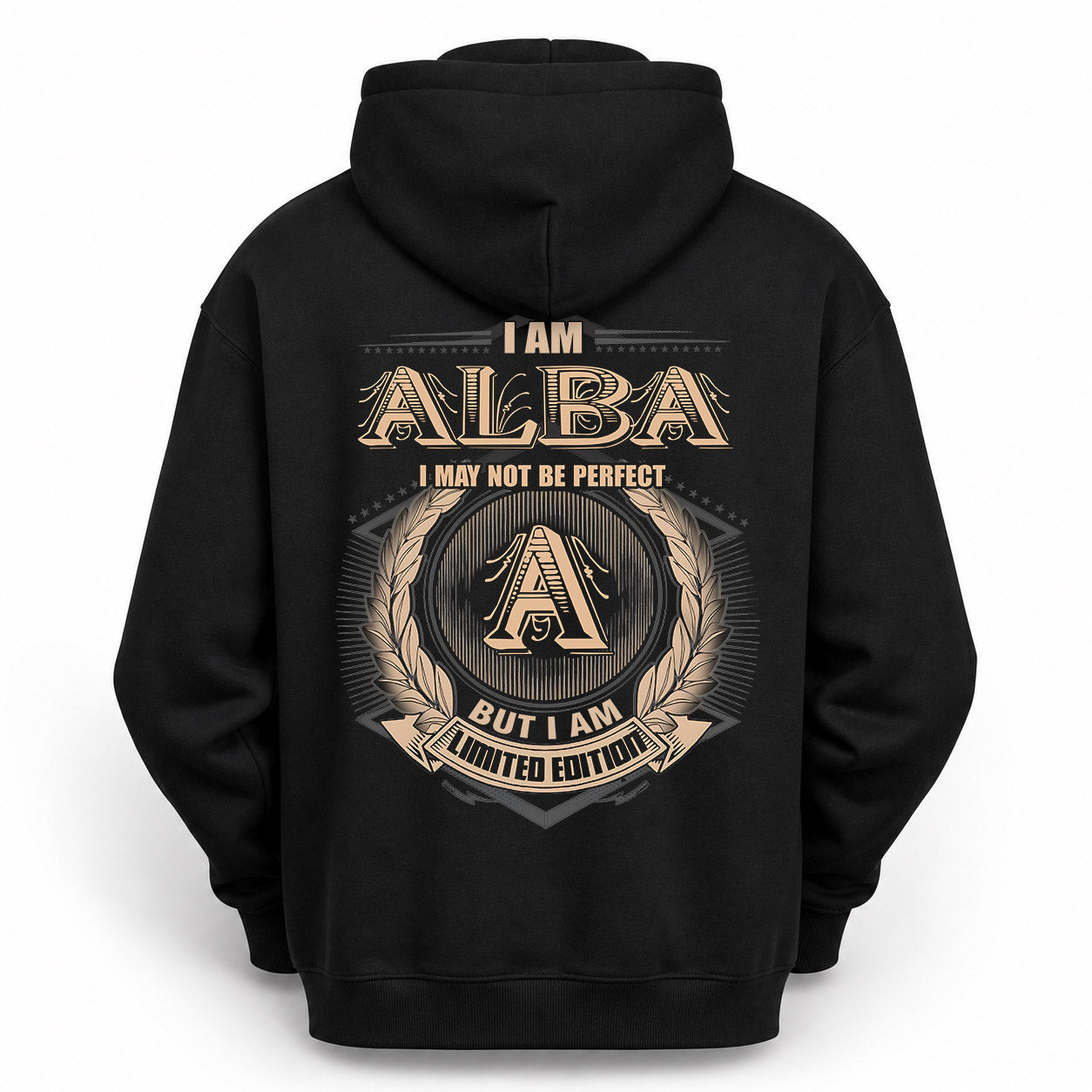 ALBA PH55-T25-Personalized Name Quote Apparel “I Am NAME May Not Be Perfect But I Am Limited Edition”