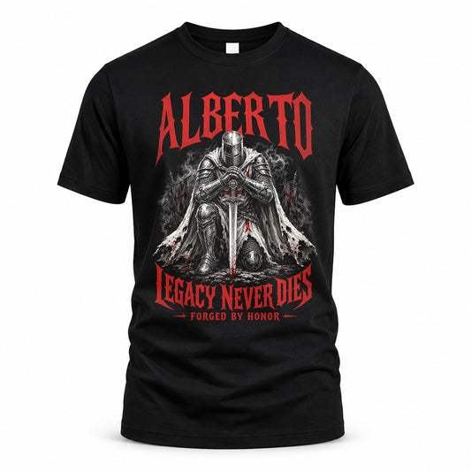 ALBERTO HS90-K04-109 - NAME Legacy Never Dies Forged By Honor Personalized Knight