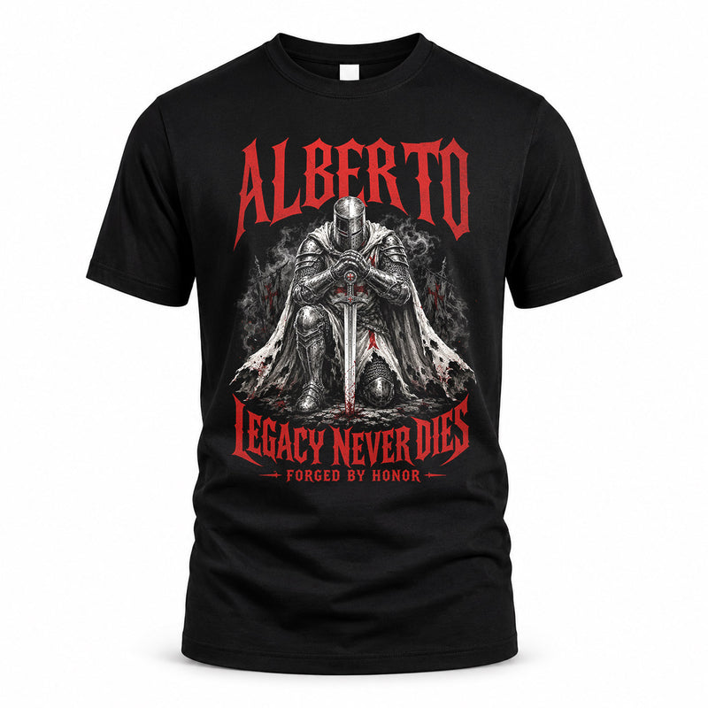 ALBERTO HS90-K04-109 - NAME Legacy Never Dies Forged By Honor Personalized Knight