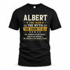 ALBERT TM90-K04-125 - NAME Legendary Know-It-All Personalized Funny Shirt