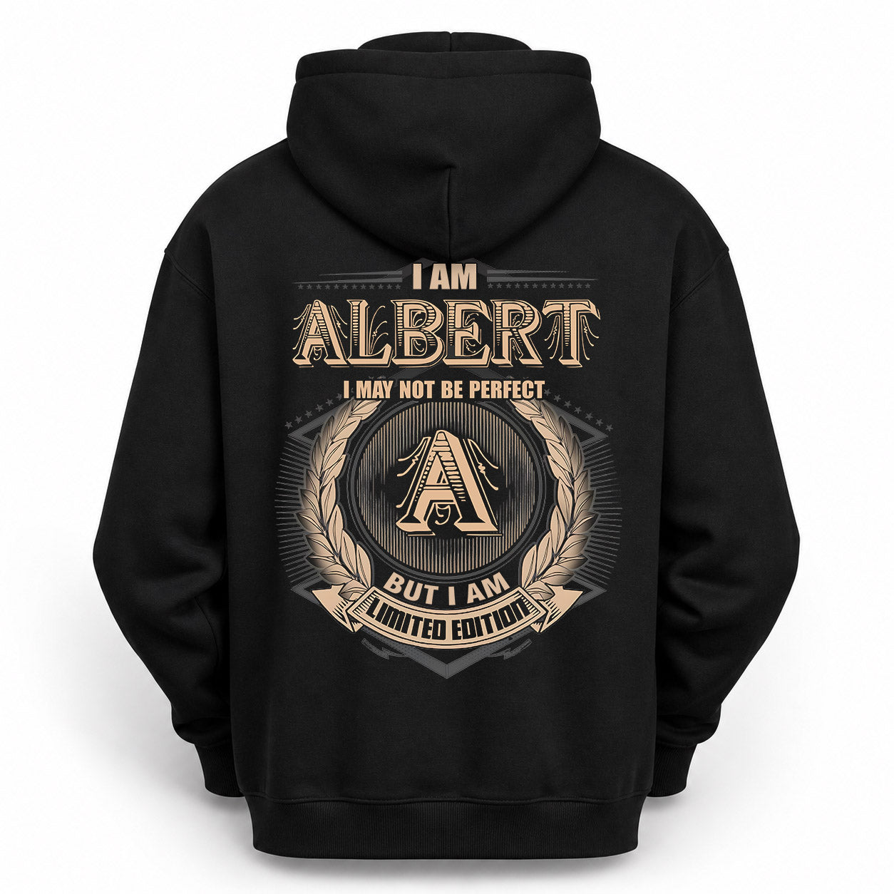 ALBERT PH55-T25-Personalized Name Quote Apparel “I Am NAME May Not Be Perfect But I Am Limited Edition”