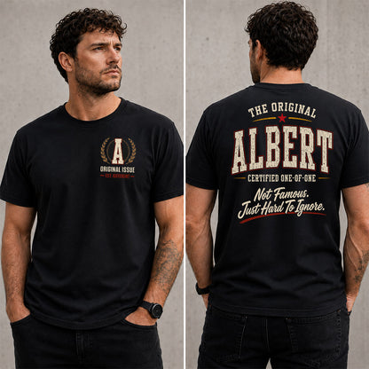 ALBERT W68-F2-168 – Personalized Original Issue Apparel “The Original NAME Certified One-of-One"