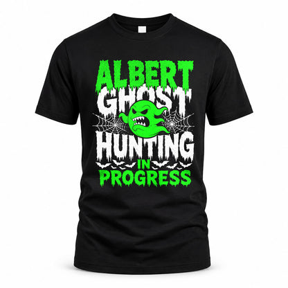 ALBERT HW22-K06-109 - NAME Ghost Hunting In Progress Personalized Halloween Shirt