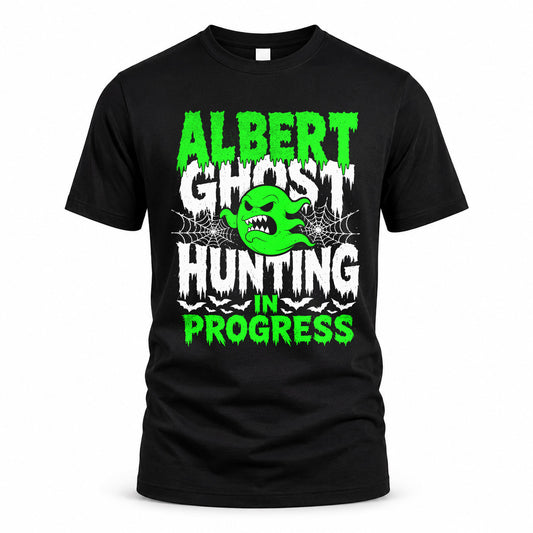 ALBERT HW22-K06-109 - NAME Ghost Hunting In Progress Personalized Halloween Shirt