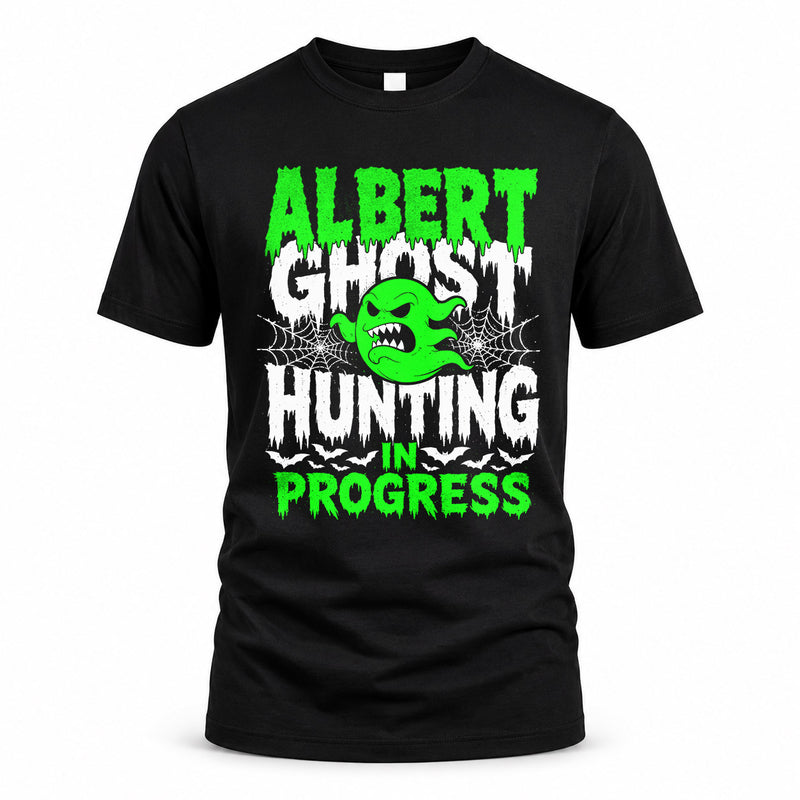 ALBERT HW22-K06-109 - NAME Ghost Hunting In Progress Personalized Halloween Shirt
