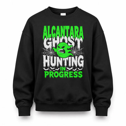 ALCANTARA HW22-K06-109 - NAME Ghost Hunting In Progress Personalized Halloween Shirt