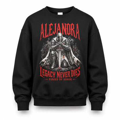 ALEJANDRA HS90-K04-109 - NAME Legacy Never Dies Forged By Honor Personalized Knight