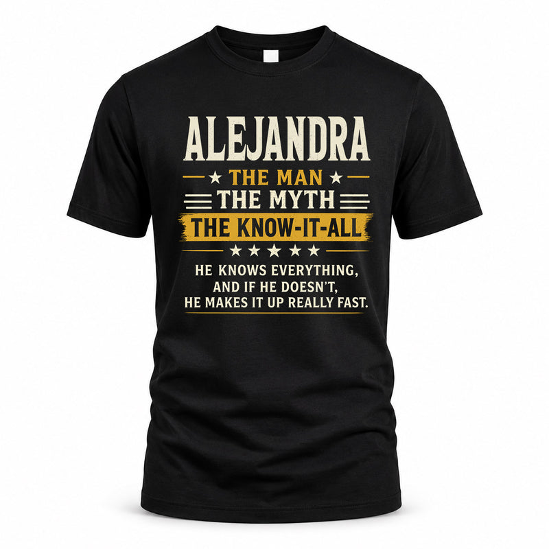 ALEJANDRA TM90-K04-125 - NAME Legendary Know-It-All Personalized Funny Shirt