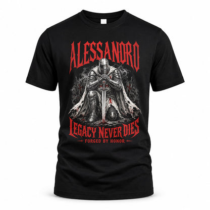 ALESSANDRO HS90-K04-109 - NAME Legacy Never Dies Forged By Honor Personalized Knight