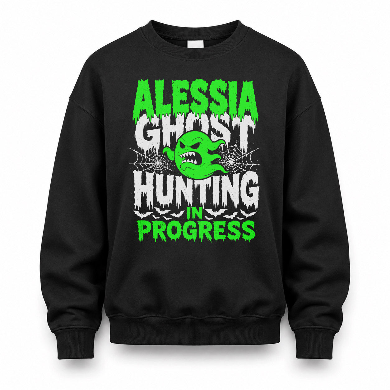 ALESSIA HW22-K06-109 - NAME Ghost Hunting In Progress Personalized Halloween Shirt