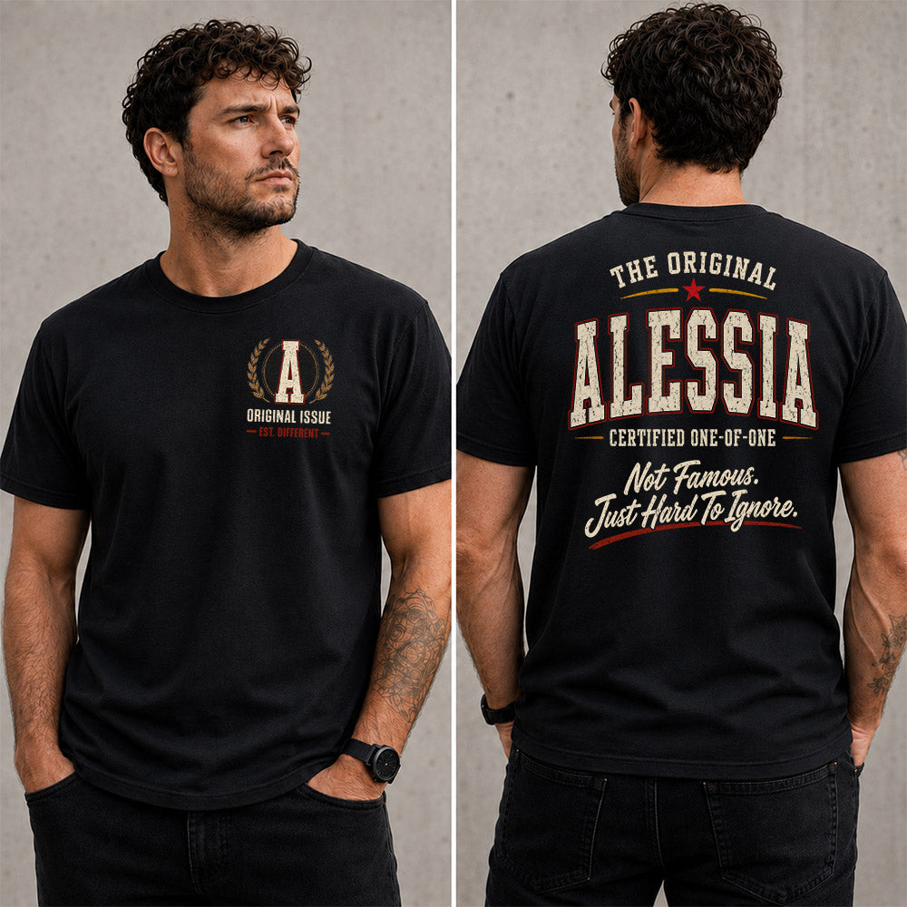 ALESSIA W68-F2-168 – Personalized Original Issue Apparel “The Original NAME Certified One-of-One"