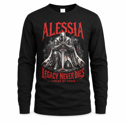ALESSIA HS90-K04-109 - NAME Legacy Never Dies Forged By Honor Personalized Knight