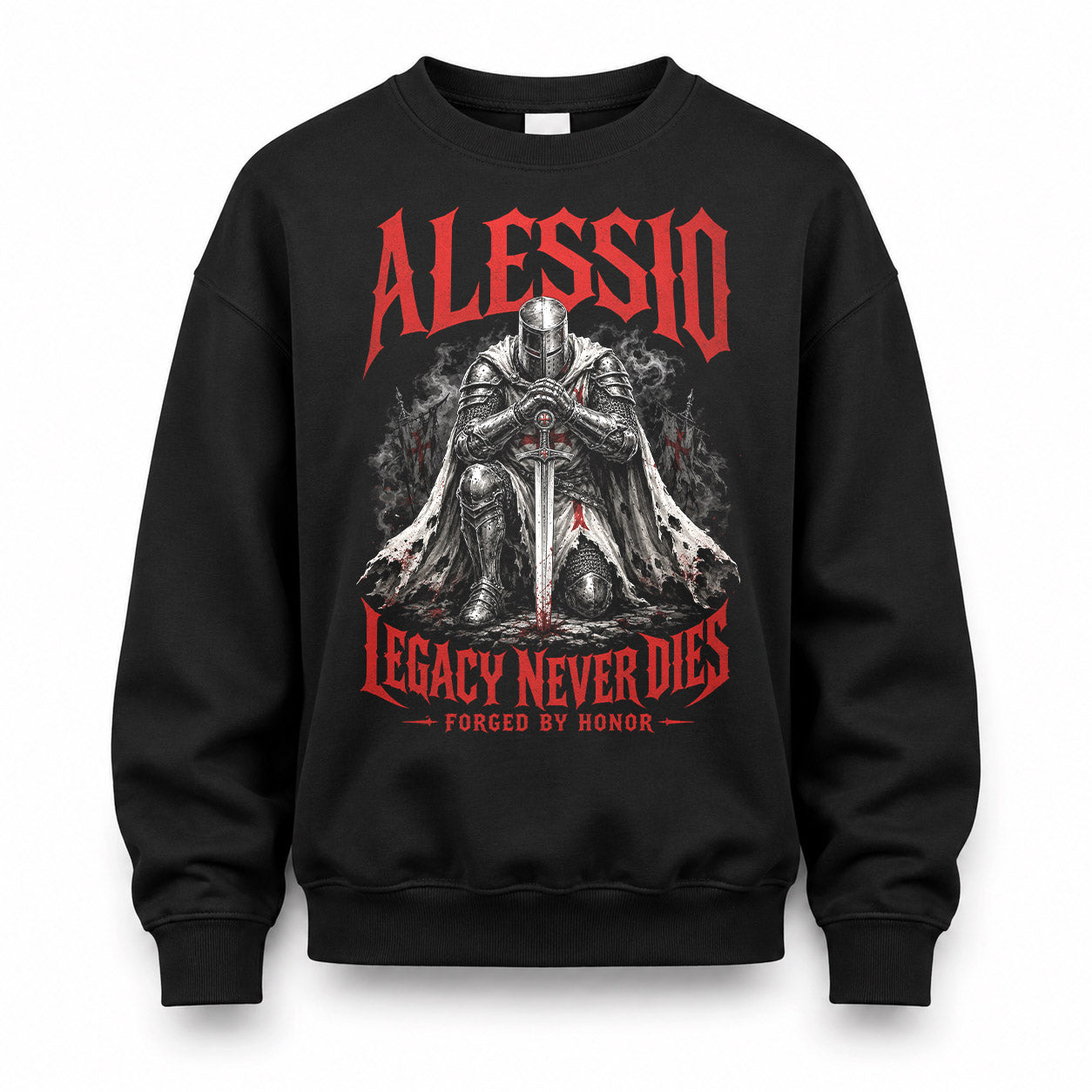 ALESSIO HS90-K04-109 - NAME Legacy Never Dies Forged By Honor Personalized Knight