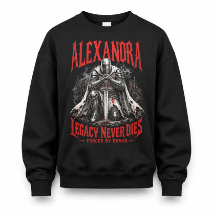 ALEXANDRA HS90-K04-109 - NAME Legacy Never Dies Forged By Honor Personalized Knight