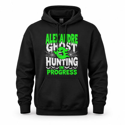 ALEXANDRE HW22-K06-109 - NAME Ghost Hunting In Progress Personalized Halloween Shirt