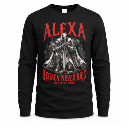 ALEXA HS90-K04-109 - NAME Legacy Never Dies Forged By Honor Personalized Knight