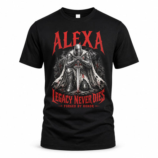 ALEXA HS90-K04-109 - NAME Legacy Never Dies Forged By Honor Personalized Knight