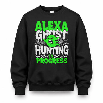 ALEXA HW22-K06-109 - NAME Ghost Hunting In Progress Personalized Halloween Shirt